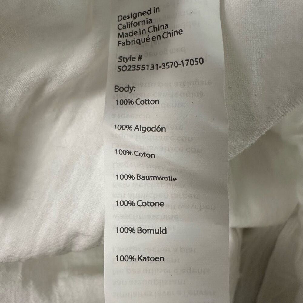 Fabletics Large Cotton Voile High Waisted White Short - Picture 9 of 9